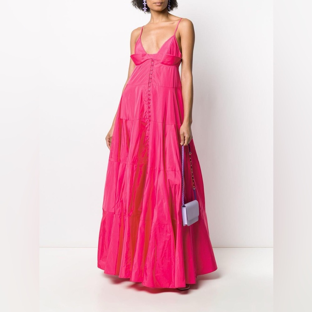 Jacquemus Vibrant Pink Maxi Dress.